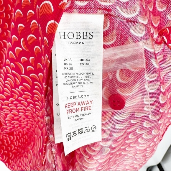 Hobbs London  Marciella Tunic Dress Size 14 Pink Orange - Picture 4 of 7